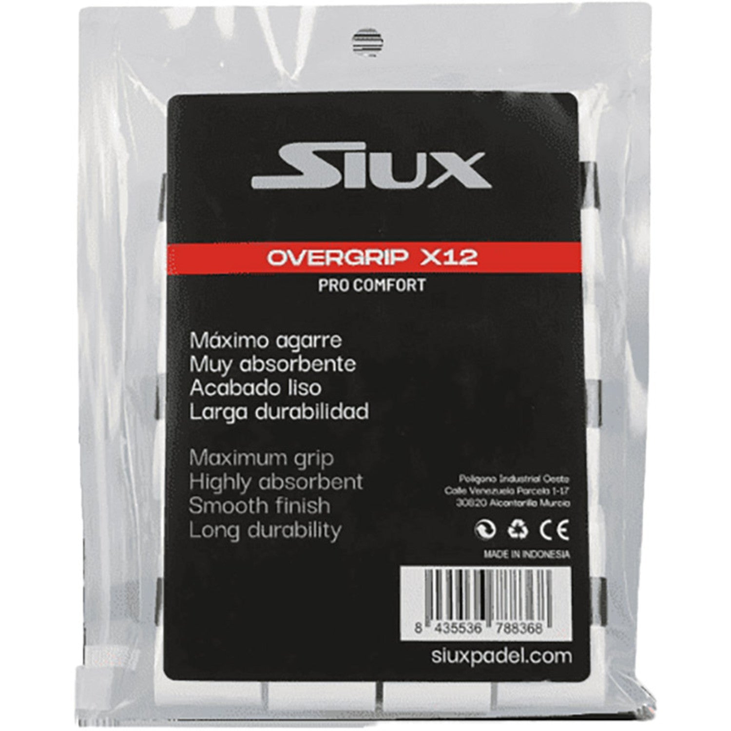 Overgrip Pack de 12 Siux Blanc